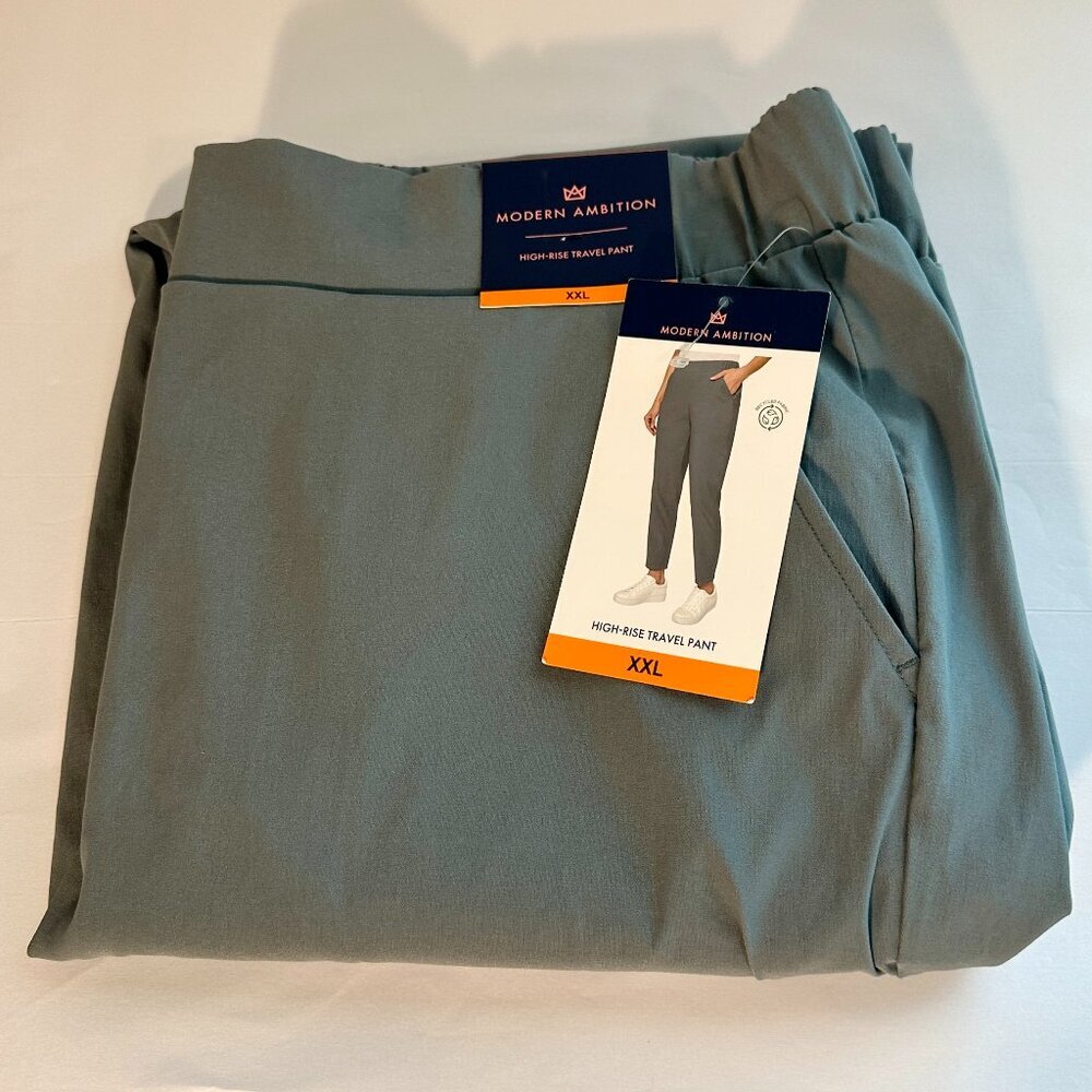 Modern Ambition Women's High Rise Travel Pant Size XXL Elastic Waistband (NEW)